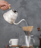 Hand-Boiled Coffee Pot-Milk/Tea Hot Water Pot with 8-Minute Boiling Time. Features: 0.35mm-thick body, 1L capacity, compatible with induction, ceramic