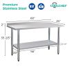 24" x 60" 18-Gauge Stainless Steel Commercial Work Table with 4" Backsplash and Undershelf