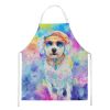 Bichon Frise Hippie Dawg Apron Cooking Kitchen Server Baking Crafts Gardening for Adult Women Men, Unisex, Large, Multicolor