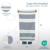 Turkish Hand Towels 2 Pack 100% Cotton Kitchen and Bathroom Hand Towels Decorative Hand Towels for Bath Guest Face Hair Tea Dishcloth 40x18 inch Blue