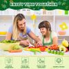 28PCS Knife Set - Kids Knifes for Real Cooking, Montessori Kids Kitchen Knife Set with Cutting Board Crinkle Cutters Kid Safe Knives