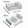 Adjustable Immersion Sink Dish Drying Rack With Stainless Steel Drain Basket - Portable And Retractable Space-Saving Fruit And Vegetable Solution(UPS/